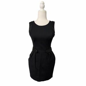 A/X Armani Exchange Black Sleeveless Sheath Mini Dress - Size 6